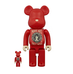 Bearbrick x DesignerCon Shepard Fairey "Make Art Not War" Special Edition 100% & 400% Set