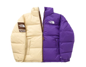 Supreme The North Face Split Nuptse Jacket Tan