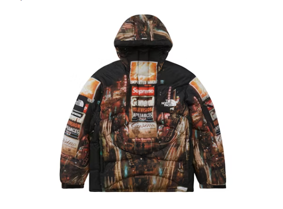 Supreme The North Face 800-Fill Half Zip Hooded Pullover Times Square