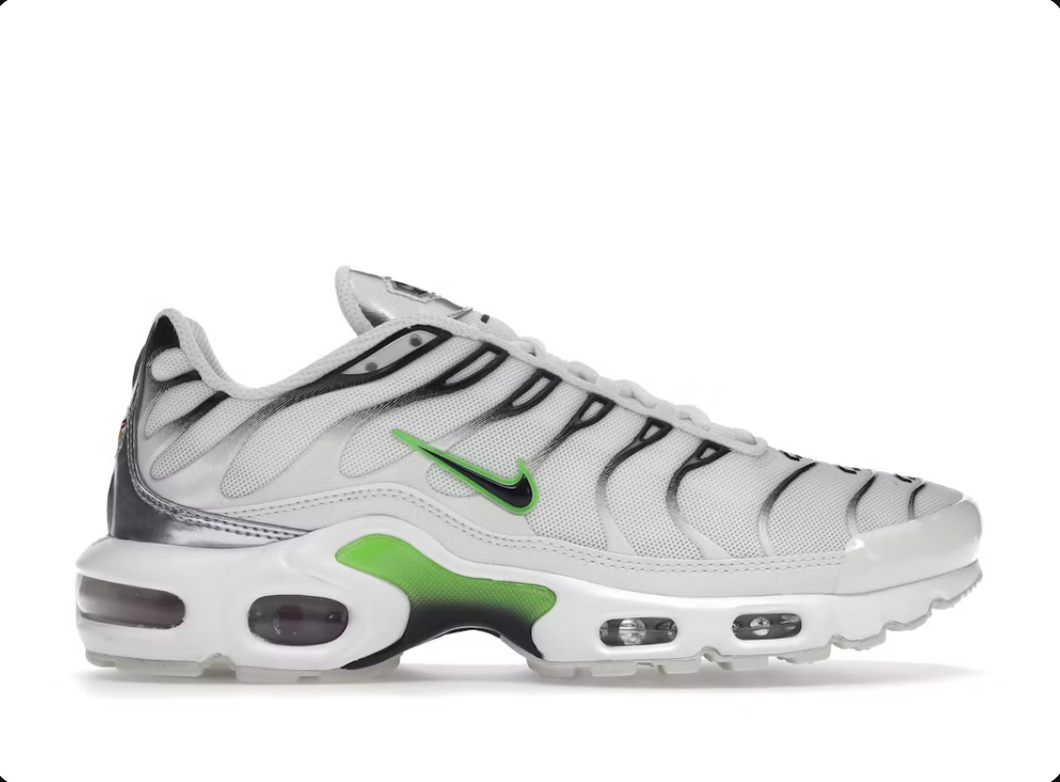 Nike Air Max Plus White Neon Metallic Silver