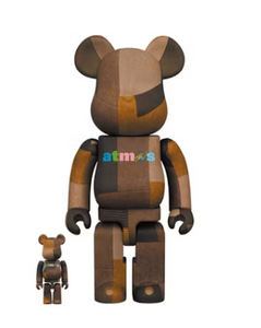 Bearbrick x atmos x Sean Wotherspoon 100% & 400% Set Brown