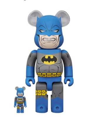 Bearbrick The Dark Knight Returns Batman TDKR Blue 100% & 400% Set