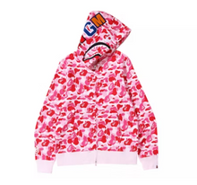 Load image into Gallery viewer, BAPE ABC Camo Shark Full Zip Hoodie Pink
