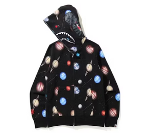 BAPE Galaxy Shark Full Zip Hoodie Black