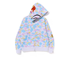 Load image into Gallery viewer, BAPE New Multi Camo 2nd Shark Full Zip Hoodie White
