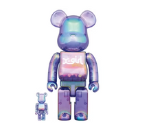 Load image into Gallery viewer, Bearbrick X-girl 100% &amp; 400% Set Clear Purple
