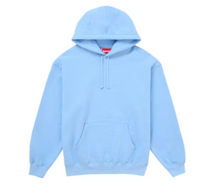 Supreme Satin Applique Hooded Sweatshirt (FW24) Light Blue