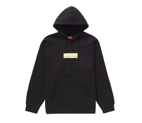 Supreme Bling Box Logo Hooded Sweatshirt Black