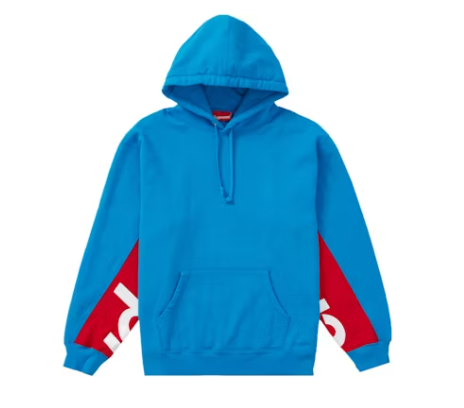 Supreme Cropped Panels Hooded Sweatshirt Bright Blue