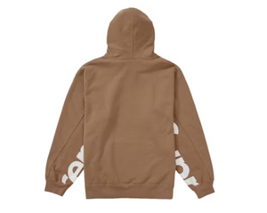 Supreme Cropped Panels Hooded Sweatshirt Light Brown