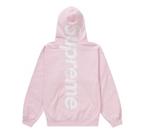 Supreme Satin Appliqué Hooded Sweatshirt (FW23) Light Pink