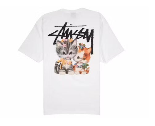 Stussy Kittens Tee White