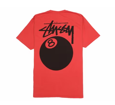 Stussy 8 Ball Pigment Dyed Tee Guava