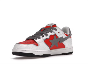 A Bathing Ape Bape SK8 Sta White Red