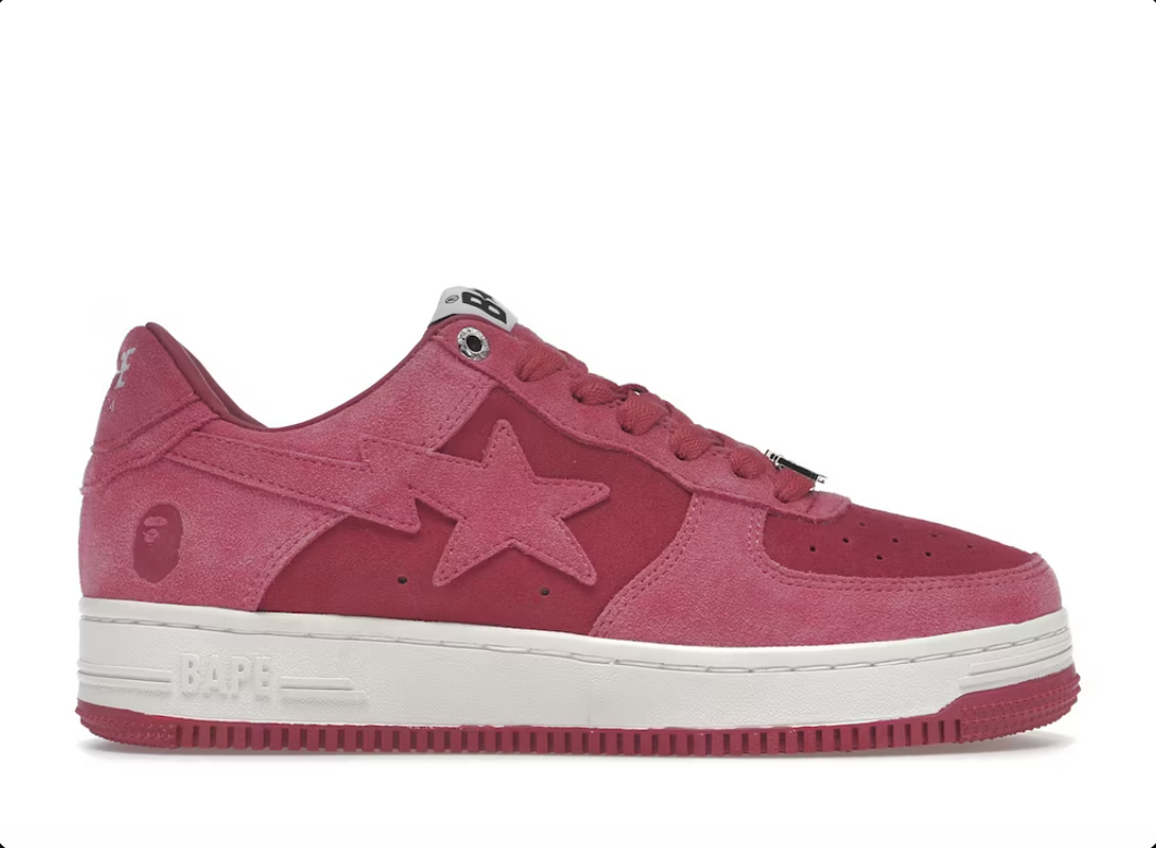 A Bathing Ape Bape Sta Pink Suede