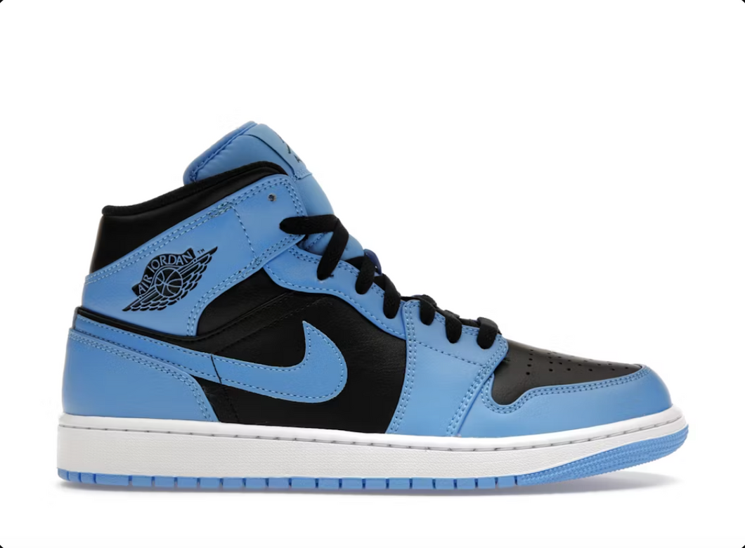 Jordan 1 Mid University Blue Black