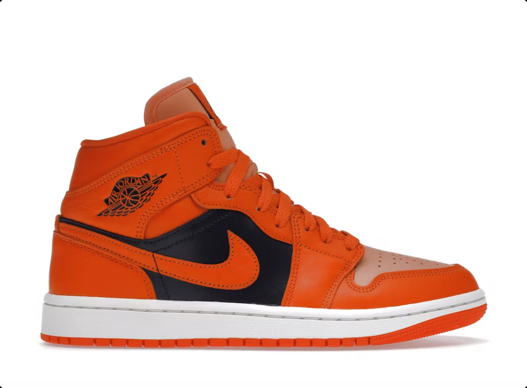 Jordan 1 Mid SE Rush Orange Crimson Bliss