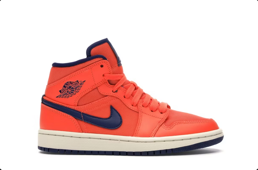 Jordan 1 Mid Turf Orange Blue Void