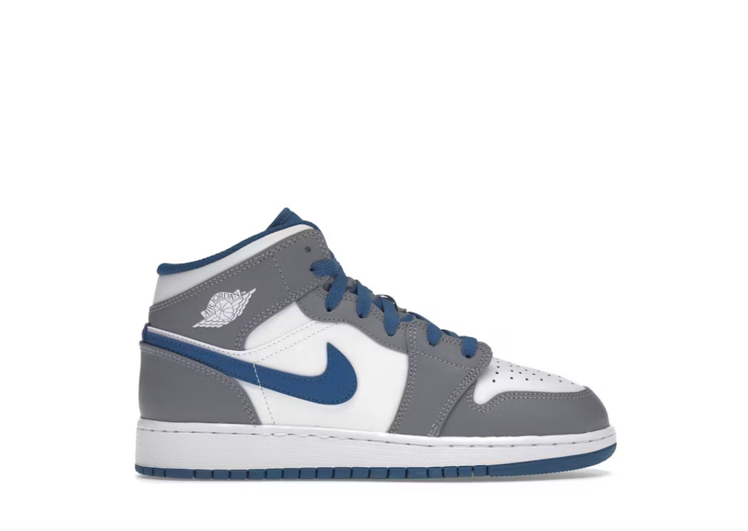 Jordan 1 Mid True Blue Cement (GS)