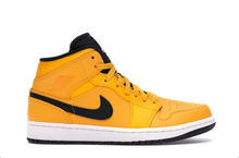 Load image into Gallery viewer, Jordan 1 Mid University Gold Black
