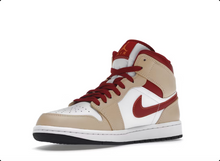 Load image into Gallery viewer, Jordan 1 Mid Light Curry Cardinal
