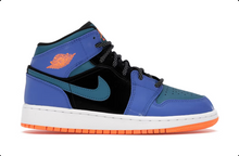 Load image into Gallery viewer, Jordan 1 Mid Racer Blue Green Abyss (GS)
