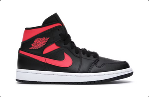 Jordan 1 Mid Black Siren Red