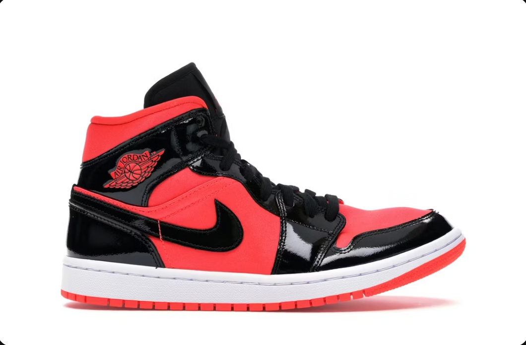 Jordan 1 Mid Hot Punch Black