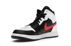 Jordan 1 Mid Black Chile Red White