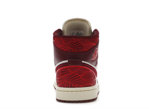 Jordan 1 Mid SE Tiki Leaf Team Red