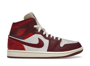 Jordan 1 Mid SE Tiki Leaf Team Red