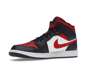 Jordan 1 Mid White Black Red (2022)