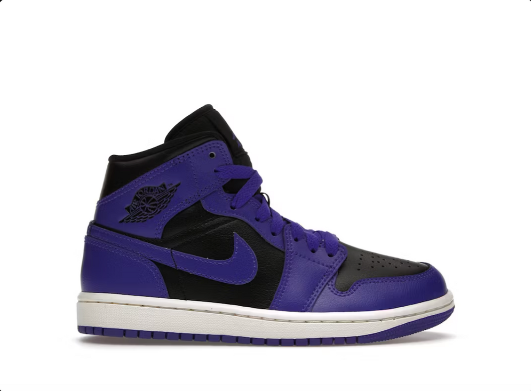 Jordan 1 Mid Purple Black