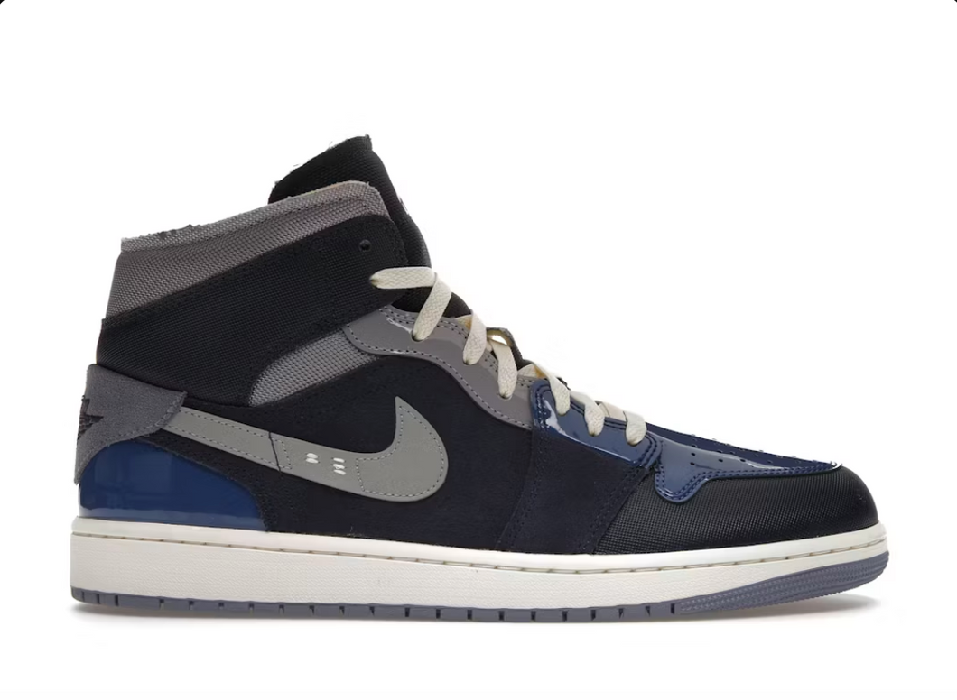 Jordan 1 Mid SE Craft Obsidian French Blue Ashen Slate White