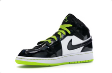 Load image into Gallery viewer, Jordan 1 Mid Black Cyber Mystic Green (GS)
