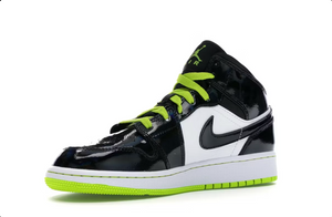 Jordan 1 Mid Black Cyber Mystic Green (GS)