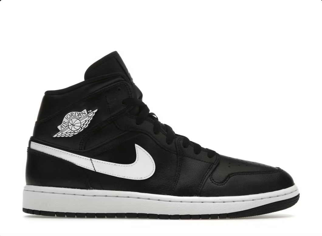 Jordan 1 Mid Black White