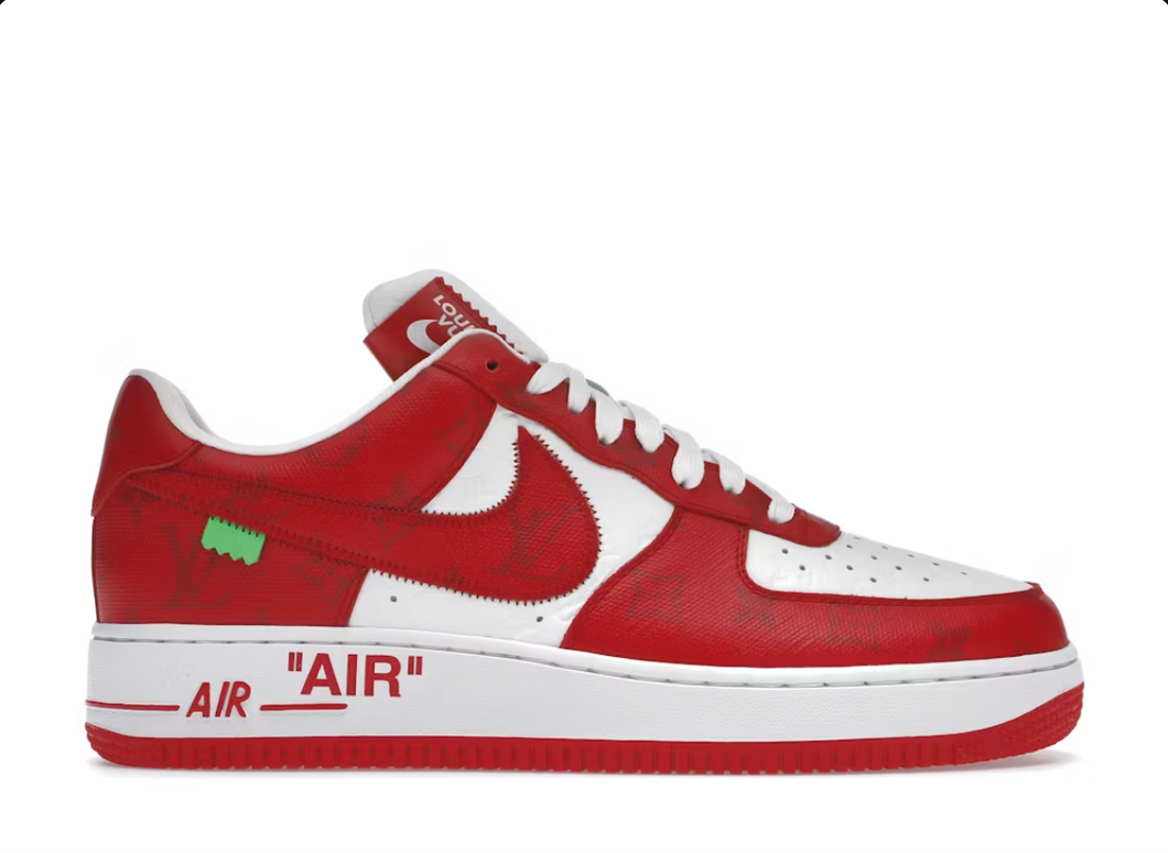 Louis Vuitton Nike Air Force 1 Low By Virgil Abloh White Red