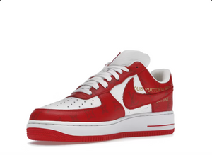 Louis Vuitton Nike Air Force 1 Low By Virgil Abloh White Red