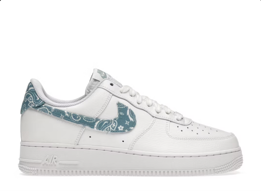 Nike Air Force 1 Low '07 Essential White Worn Blue Paisley