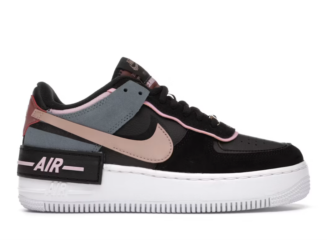 Nike Air Force 1 Low Shadow Black Light Arctic Pink Claystone Red