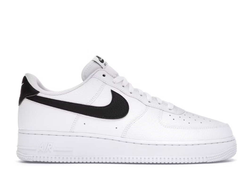 Nike Air Force 1 Low '07 White Black Pebbled Leather