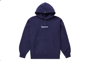 Supreme Box Logo Hooded Sweatshirt (FW21) Washed Navy