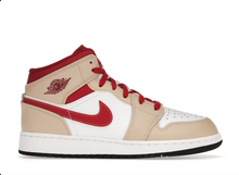 Load image into Gallery viewer, Jordan 1 Mid Light Curry Cardinal
