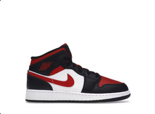 Load image into Gallery viewer, Air Jordan 1 Mid Black Fire Red
