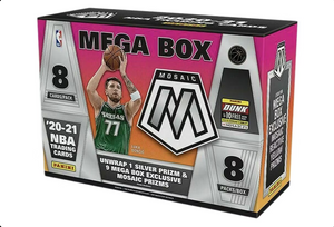 2020-21 Panini Mosaic Basketball Target Mega Box (Reactive Yellow Prizms) Box  (8 Packs)