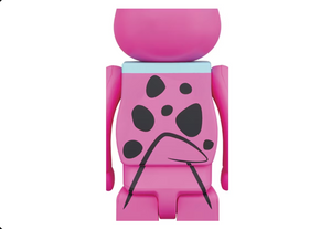 Bearbrick x The Flintstones Dino 100% & 400% Set Pink