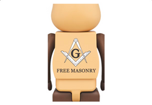 Load image into Gallery viewer, Bearbrick Freemasonry 100% &amp; 400% Set Brown
