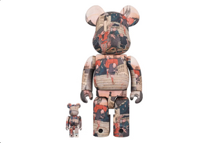 Bearbrick x Tokyo National Museum Hiroshige Utagawa (Fifty-three Stations of the Tokaido) Nihonbashi 100% & 400% Set