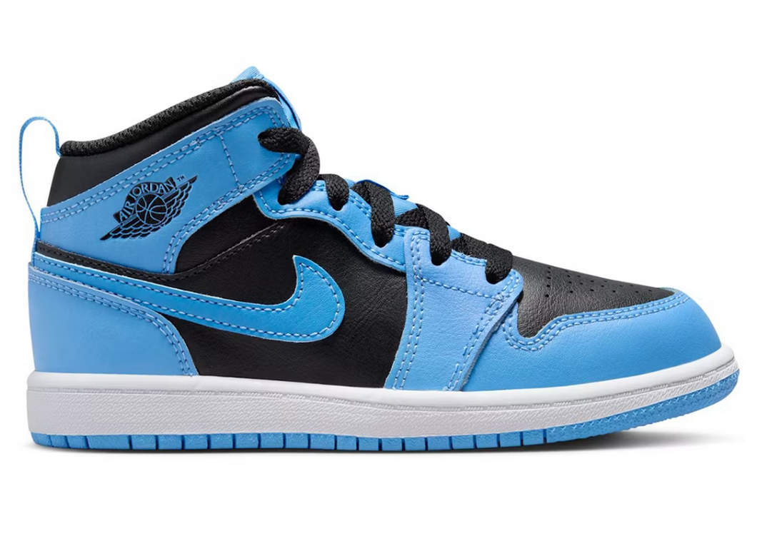 Jordan 1 Mid University Blue Black (PS)